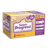 Pampers Progressi Midi Taglia 3 - kg 4-9 confezione da 108 pannolini