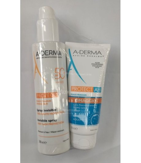 A-derma Spray Solare Invisibile SPF50+ 200ml + Doposole 100ml