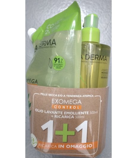 Aderma Exomega Olio Lavante Emolliente 500ml + Ricarica 500ml