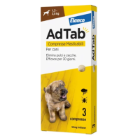 Adtab Antiparassitario per Cani peso 1,3-2,5kg - 3 compresse