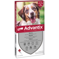 ADVANTIX SPOT ON ANTIPARASSITARIO PER CANI DA 10 a 25KG 6 PIPETTE