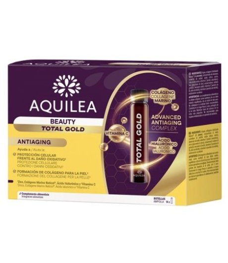 AQUILEA BEAUTY TOTAL GOLD 14 ampolle Integratore Antiaging