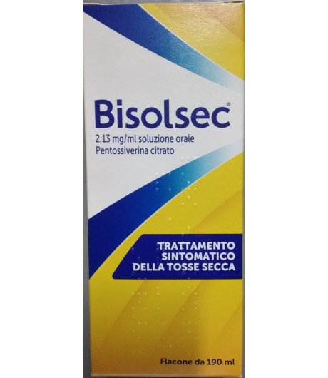 Bisolsec Flacone 190ml farmaco contro tosse secca