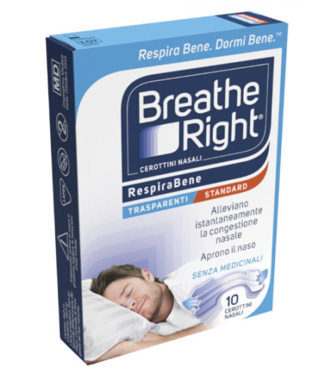 BREATHE RIGHT 10 cerotti nasali trasparenti