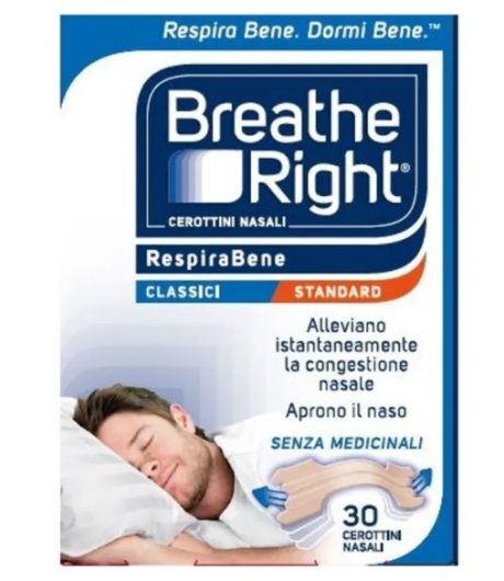 Breath Right 30 cerotti nasali classici misura standard