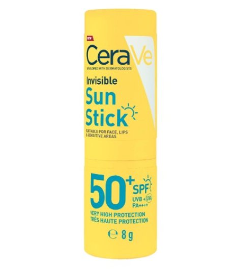 CERAVE STICK SOLARE INVISIBILE PER VISO E LABBRA SPF50+ 8 grammi CERAVE STICK SOLARE INVISIBILE PER VISO E LABBRA SPF50+ 8 grammi