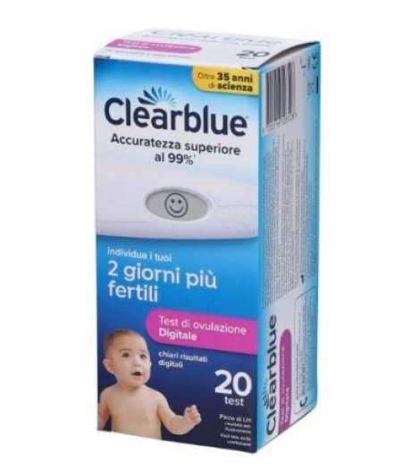 Clearblue Test di Ovulazione Digitale Avanzato 2 giorni più fertili 20 test