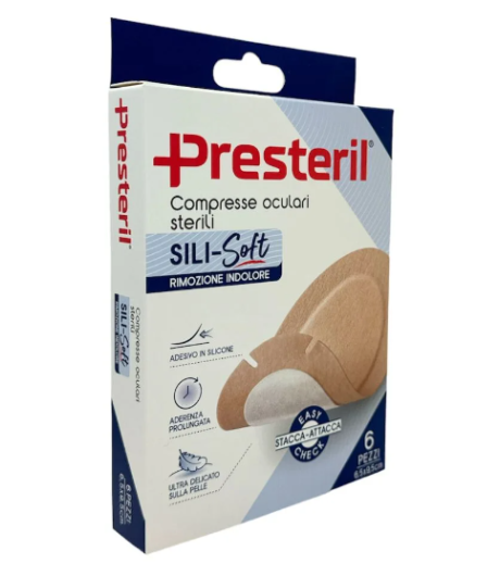 Presteril 6 Compresse Oculari Sili-Soft 6,5x9,5cm