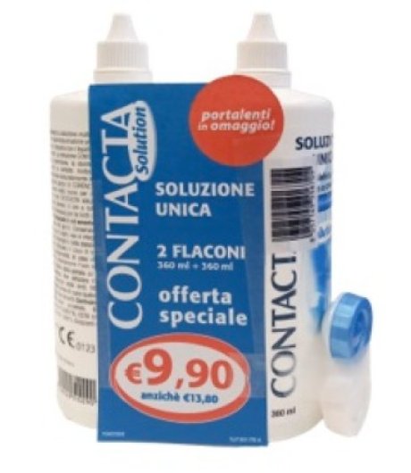 CONTACTA SOLUZIONE Bipacco 2 flaconi X 360ML + Portalenti in omaggio