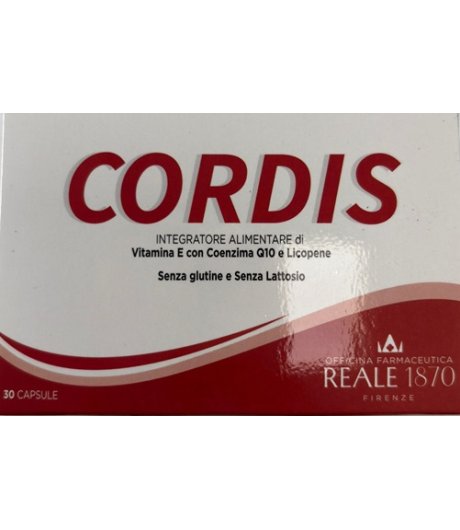 Cordis 30 caspule Integratore alimentare di Vitamina E, Coenzima Q10 e Licopene