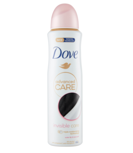 DOVE DEODORANTE SPRAY ADVANCED CARE INVISIBLE CARE 150ml