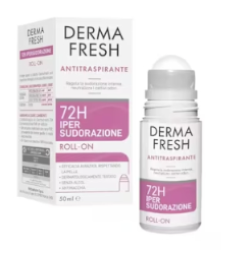 DERMAFRESH Deodorante antitraspirante 72h Ipersudorazione Roll-On 50ml DERMAFRESH Deodorante antitraspirante 72h Ipersudorazione Roll-On 50ml