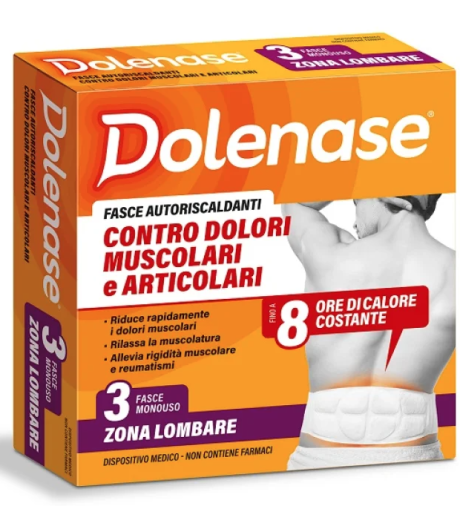 DOLENASE 3 FASCE AUTORISCALDANTI Zona Lombare