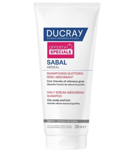 Ducray Sabal Argeal Shampoo quotidiano sebo-assorbente 200ml