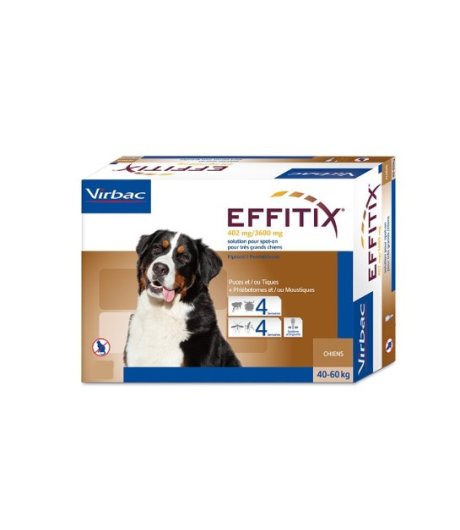 Effitix 4 pipette per cani da 40 a 60kg 