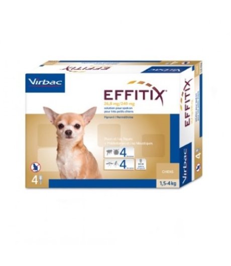 Effitix antiparassitario per cani 1,5-4kg - 4 pipette