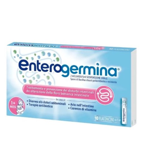 Enterogermina 2mld/5ml sospensione orale 10 flaconcini da 5ml 