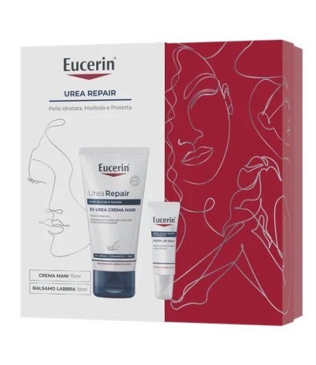 Eucerin Cofanetto di Natale Urea Repair Crema Mani e Balsamo Labbra