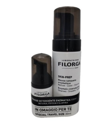 Filorga Skin Prep Mousse Detergente Enzimatica 150ml + Mousse Travel Size 30ml