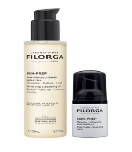 Filorga Skin Prep Olio Struccante Sublimatore 150ml + Mousse Detergente Enzimatica 30ml