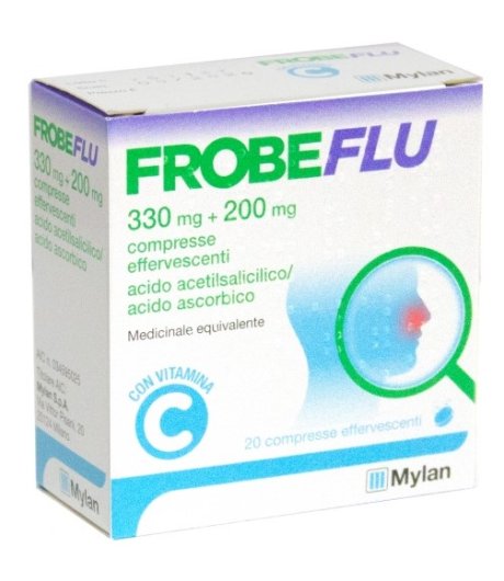 Frobeflu 330 mg+200 mg Acido acetilsalicilico/Acido ascorbico 20 Compresse Effervescenti