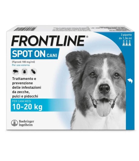 Frontline Spot-On Cani taglia media 10-20kg 3 Pipette