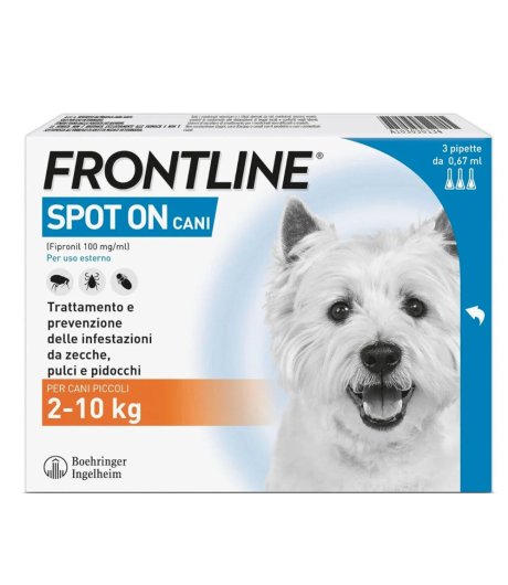 Frontline Spot On Antiparassitario Cani 2-10Kg 3 pipette