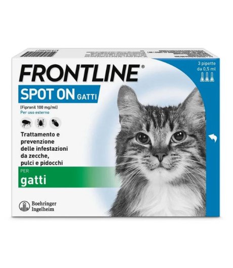 Frontline Spot On Antiparassitario Gatti 3 pipette