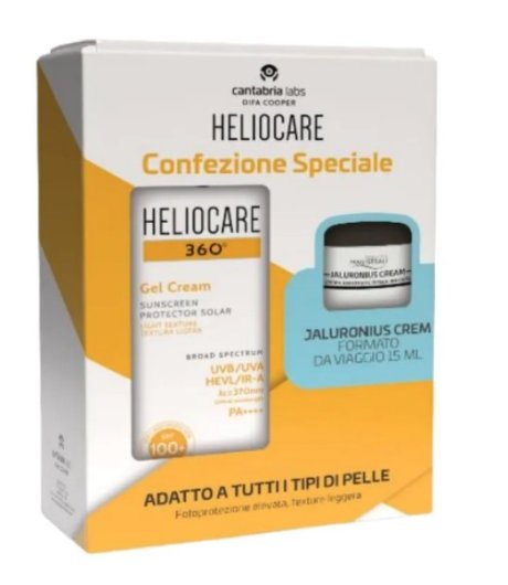 Cantabria Labs Difa Cooper HELIOCARE 360° Gel Crema Protezione Solare 100 + Jaluronius Cream