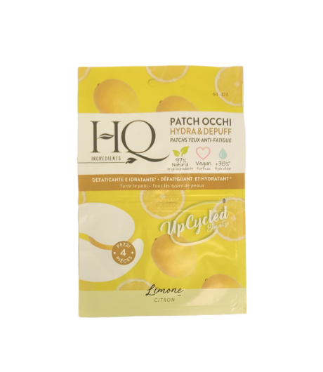 HQ Ingredients Patch Occhi Hydra & Depuff Limone 4 Pezzi - Defaticante ed idratante 