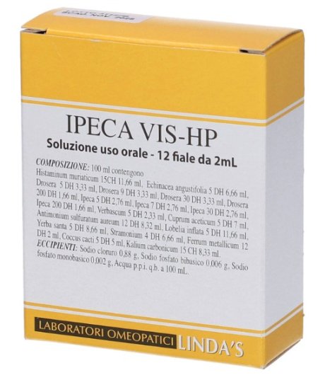 IPECA VIS-HP Uso orale 12 fiale da 2ml Medicinale Omeopatico