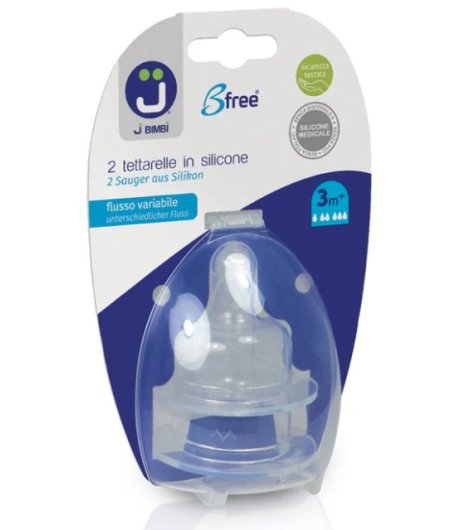 J BIMBI B-FREE 2 Tettarelle in Silicone flusso variabile J BIMBI B-FREE 2 Tettarelle in Silicone flusso variabile