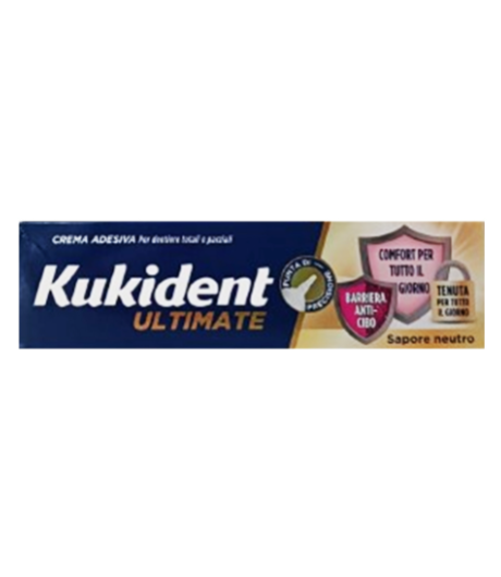 Kukident Ultimate Crema adesiva per dentieri sapore Neutro 40 grammi