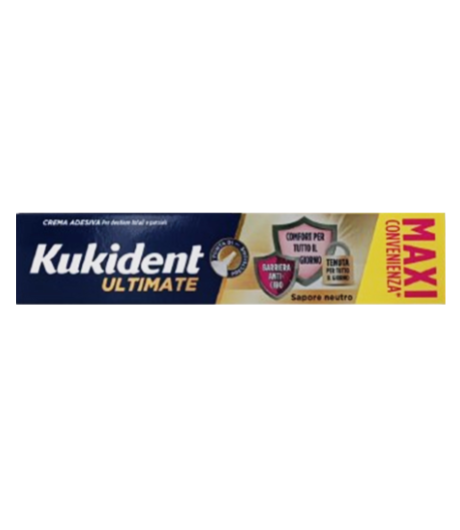 Kukident Ultimate Crema adesiva per protessi dentali sapore Neutro 57 grammi