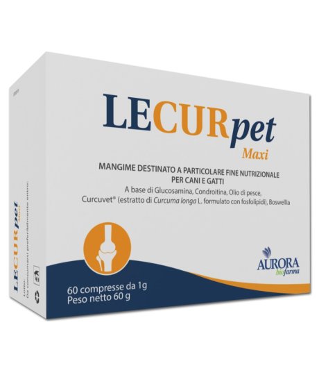 Lecurpet Maxi 60 compresse mangime per articolazioni di cani e gatti