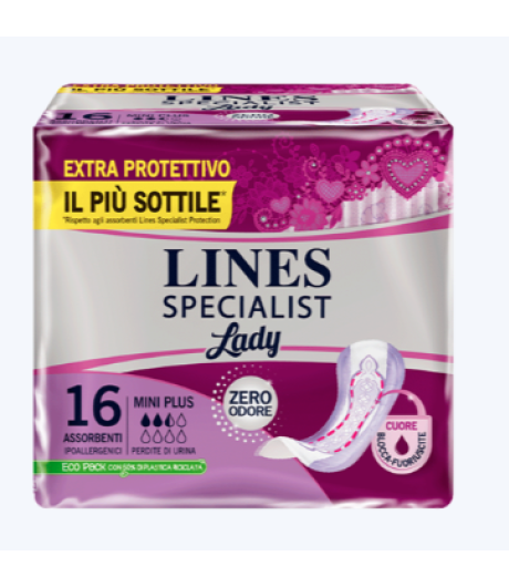 LINES SPECIALIST 16 ASSORBENTI MINI PLUS