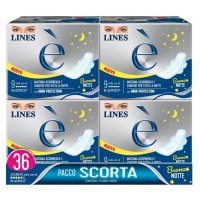 Lines E' Quadri Notte 4 pacchetti x 9+2 assorbenti ognuno