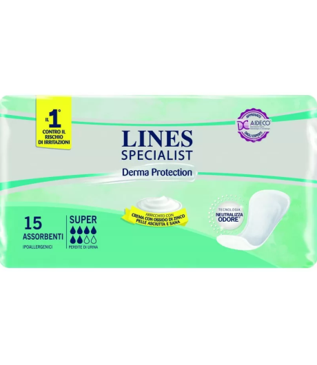 Lines Specialist Derma Protection Assorbenti SUPER 15 Pezzi