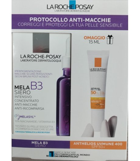 La Roche Posay Protocollo Anti-Macchie Kit Mela B3 + Anthelios uvmune