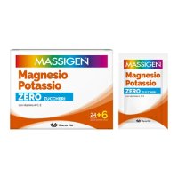 Massigen Magnesio e Potassio Zero Zuccheri Arancia Rossa 24+6 Bustine