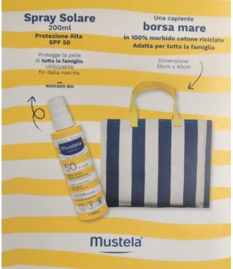 Mustela Kit Sole Spray Solare 200ml + Borsa Mare