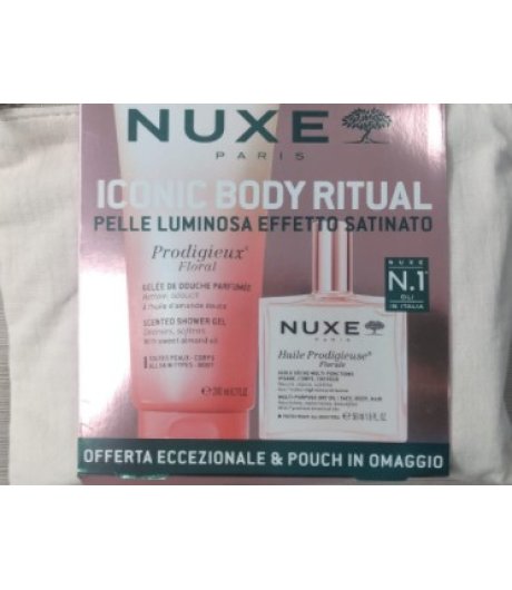 Nuxe Iconic Body Ritual Olio Prodigioso Floral + Gel Doccia e Pouch 