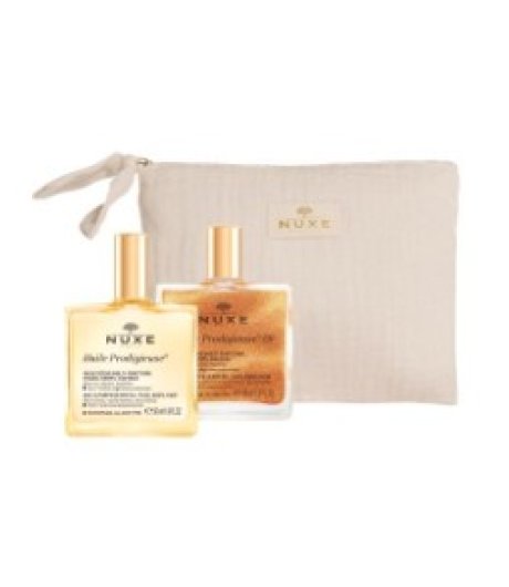 Nuxe Huile Prodigieuse Classico 50 ml + Huile Prodigieuse Or 50 ml + Pouch in omaggio