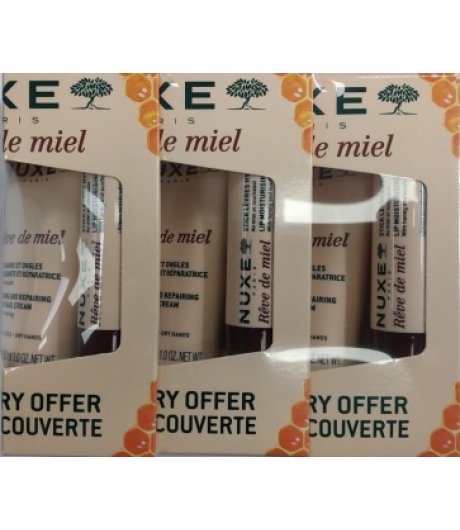 Nuxe Reve de Miel 3 Creme Mani + 3 Stick Labbra