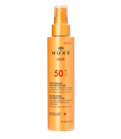 Nuxe Sun Spray Solare Fondente Alta Protezione SPF50 Viso e Corpo 150ml
