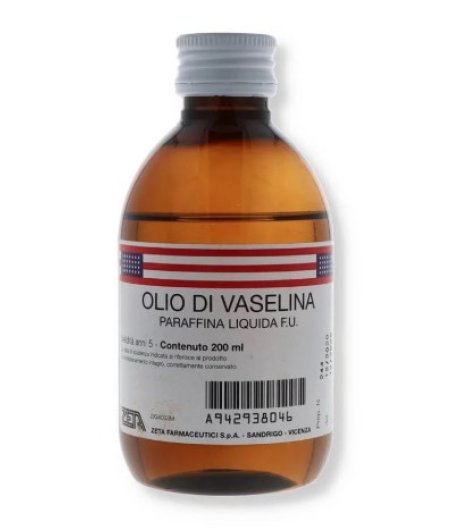 Olio di Vaselina Senza Astuccio Paraffina Liquida F.U. Zeta Farmaceutici 200ml