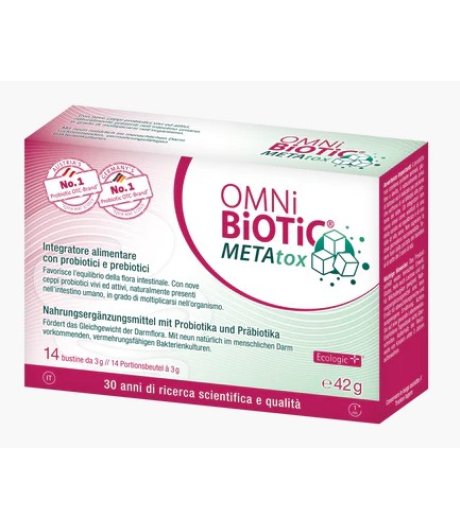 OMNI BIOTIC METATOX Integratore con probiotici e prebiotici 14 bustine