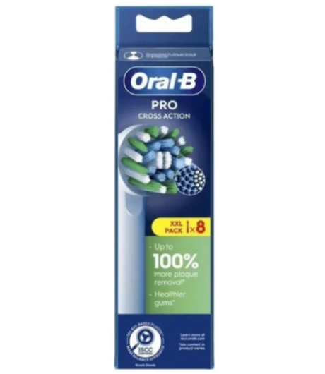 ORAL-B 8 testine di ricambio per spazzolini elettrici Cross Action 