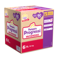 Pampers Progressi Mutandino Taglia 6 XL - 15+kg confezione da 60 pezzi