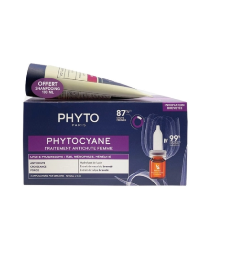 Kit Phytocyane Trattamento Anticaduta Progressiva Donna fiale + shampoo